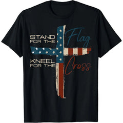 Men's Round Neck Breathable Lightweight Graphic T-Shirt - USA Flag Print