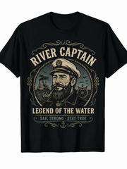 Motor Boat Captain Funny Boating Motorboating Lake T-Shirt With USA Local Heat Transfer Design