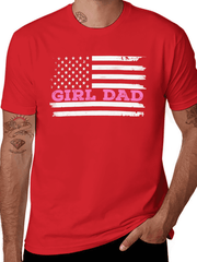 Summer t Shirts Girl Dad Father'S Day Dad Daughter, Dad of Girls Outnumbered T-Shirt Adult Men'S Loose And Comfortable Cotton
