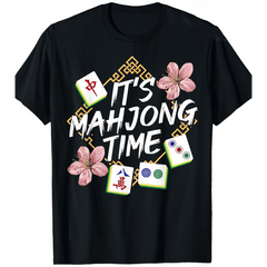 Vibrant Mahjong Themed Graphic Tee for Men Women, Cute Mahjong Tile Short Sleeve T-Shirt, Casual Street Style Crew Neck Top for Game Lover Gift