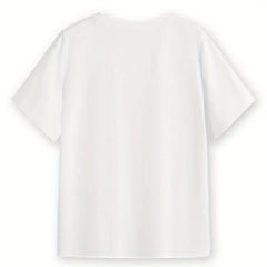 Casual Women'S T-Shirt, Halloween Print Round Neck Short Sleeve Top Flower and skull graphic T-shirt Halloween Gift,Women Clothing