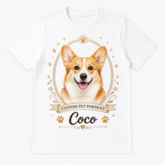 Custom Pet Photo T-Shirt Personalized Dog Cat Graphic Tee-03
