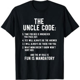 Funny The Uncle Code Cool T-Shirt