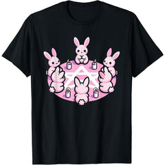 Bunny Rabbit Pentacle Goth Dark T-Shirt