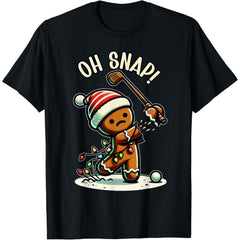 Funny Gingerbread Man Pajamas Xmas Holiday Oh Snap T-Shirt