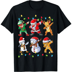 Dabbing Santa Elf Friends Christmas Xmas Dab T-Shirt