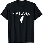 Simple Design Taiwan Map T-Shirt