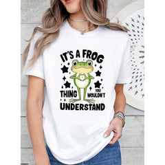 Frog Print Fun Graphic T-shirt