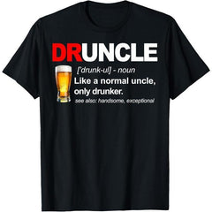 Funny Beer Druncle Design T-Shirt