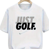 Golf Graphic T-Shirt - Summer Casual Tee With Bold "JUST GOLF" Print funny shirt graphic tee