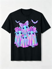 Halloween Ghost T-Shirt Cute Spooky Season Tee Family Matching Group Top