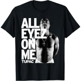 Short Sleeve Print Tupac All Eyez On Me T-Shirt
