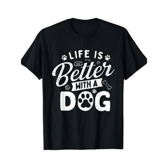"Life is Better with a Dog" Graphic T-Shirt