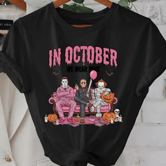 Halloween Ghosts Pumpkins Candy Design Graphic T-Shirt