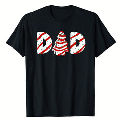 Christmas Tree Cake Matching Family Party Pajama Dad T-Shirt
