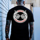 PROUD DISAPPOINTMENT Defiant Bone Hand Print Men's T-Shirt, Top Menswear Cotton Tee Shirt, Unisex Fashion, Soft Fabric, ShortSleeve, Regular Fit, Casual Streetwear