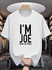 Funny Slogan Graphic T‑Shirt for Men Women, Casual Humor Short Sleeve Crewneck Everyday Tee Top