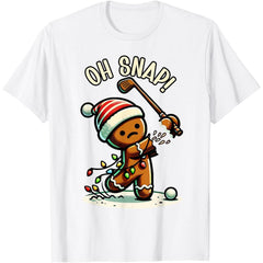 Funny Gingerbread Man Pajamas Xmas Holiday Oh Snap T-Shirt