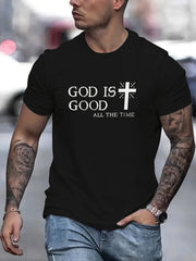 Men's Athletic / Trendy ANSWER ME Print / Short Sleeve T-Shirt
