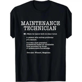 Maintenance Technician Handyman T-Shirt with Tools Graphic Print, Funny Repair Worker Gift Tee, Unisex Soft Breathable Casual Top for Men and Women, Machine Washable Crewneck