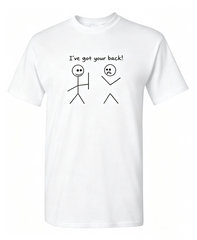 I've Got Your Back T Shirt Funny Graphic Novelty Tee for Men,Humorous Sarcastic Line Art Print Crew Neck Short Sleeve Casual Novelty Joke Tee
