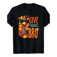 Thanksgiving Turkey Cartoon Graphic T-Shirt