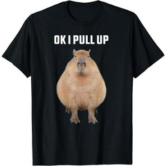 Funny Ok I Pull Up Capybara T-Shirt