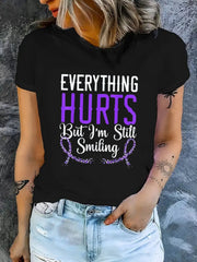 Women Casual Short Sleeve Tee - Comfortable Crew Neck, Soft Adorable Tees Tops