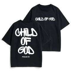 Child Of God Psalm 23 Front Back Print Christian Faith Graphic Unisex Tee