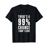 Men's Bold Attitude Quote Graphic T-Shirt Men's Humorous "Don't Care" Vibe Casual Tee