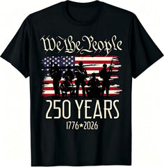 250 Years Flag Anniversary American Birthday Patriotic Independence Unisex Tee