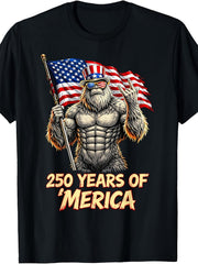 USA 250th Anniversary T Shirt 1776 America Patriotic Graphic Casual Tee