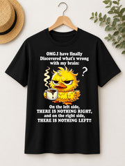 Funny Grumpy Duck Coffee T-Shirt Sarcastic Humor Graphic Unisex T-Shirt Women Crew Neck Short Sleeve Funny T Shirt Men