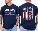 250 Years Of Freedom 250th Anniversary USA We The People Patriotic 2 Sided Tee