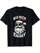 Big Nick Energy Funny Santa Christmas Men's Cotton T-shirt