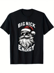 Big Nick Energy Funny Santa Christmas Men's Cotton T-shirt