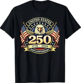 USA 250th Anniversary 250 Years Stars Stripes Patriotic Gift Unisex Tee