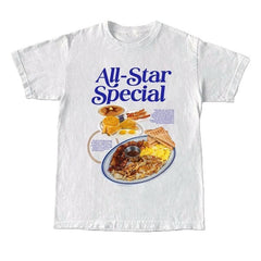 All-Star Special Breakfast T-Shirt, Vintage 90s Style Top Streetwear Shirts