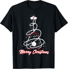 Merry Christmas Nurse Shirt Cute Gift T-Shirt