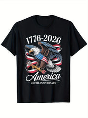 USA 250th Anniversary 1776-2026 Eagle Flag Patriotic July 4th T-Shirt