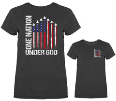 America One Nation Under God American Pride Patriotic Graphic Unisex Tee