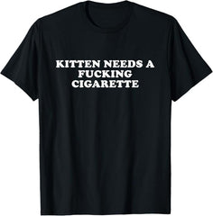 Men's Playful Goth Humor Graphic T-Shirt Men's Dark Aesthetic Quote Casual Tee