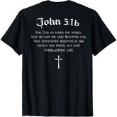 John 3:16 Christian Bible Verse Religious BACK DESIGN T-Shirt