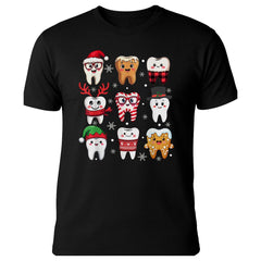 Funny Dental Christmas Cute Teeth T-Shirt 2025