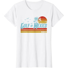 Men's Vintage Gulf of Mexico Beach Graphic T-Shirt