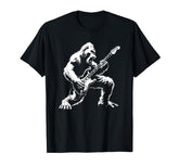 big foot Playing Guitar Rock Music Band T-Shirt