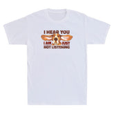 Basset Hound I Hear You Not Listening Funny Dog Lover Gift Vintage Men's T-Shirt