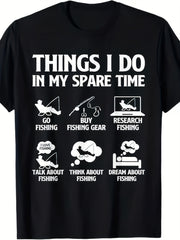 Things I Do In My Spare Time Fishing Boys Men Bass Fishing T-Shirt