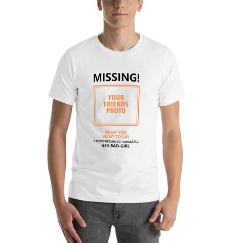 Diyanyone Party Prank T-Shirt – “My Hot XXXXXX Is Missing” Funny Joke Tee