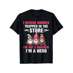 Garden Gnome Rescue Hero Tee – 100% Cotton Comfort Fit Short Sleeve Shirt for Men Women, Casual Everyday Crewneck